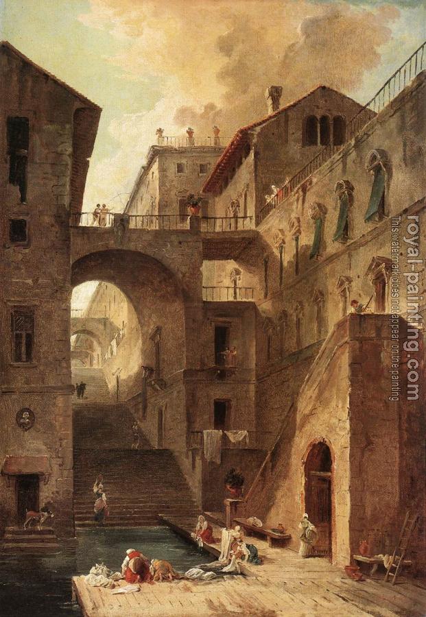 Hubert Robert : Washerwomen Hubert Robert : Washerwomen